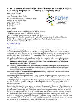 FLYHY &ndash; Fluorine Substituted High Capacity Hydrides for Hydrogen