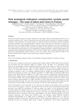 How ecological indicators construction reveals social changes