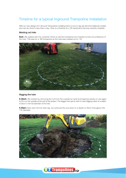Timeline for a typical Inground Trampoline