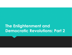 Enlightenment-Democratic Revolutions Part 2