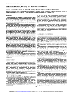 Endometrial Cancer, Obesity, and Body Fat