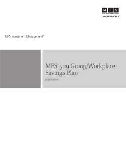 MFS&reg; 529 Group/Workplace Savings Plan