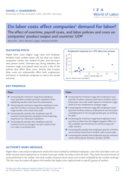 The effect of overtime, payroll taxes, and labor policies