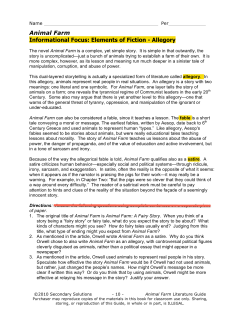 Animal Farm Informational Focus: Elements of Fiction