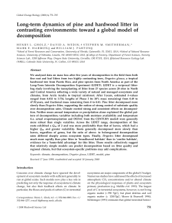 Long-term dynamics of pine and hardwood litter in contrasting