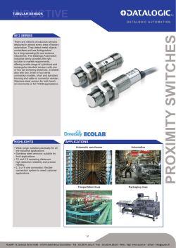 DATALOGIC AUTOMATION - Capteurs de proximit&eacute; inductifs
