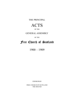 Acts 1900-1909 - Free Church of Scotland