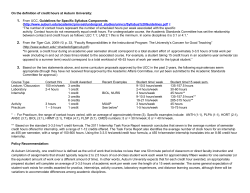 Policy on Contact and Credit Hours