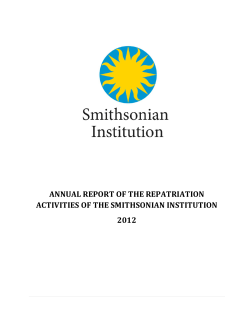 2012 Annual Report  - National Museum of the American Indian