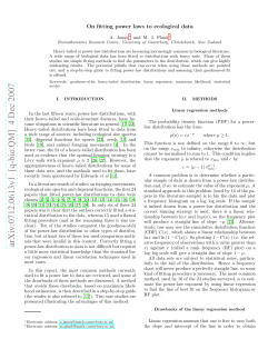 On fitting power laws to ecological data