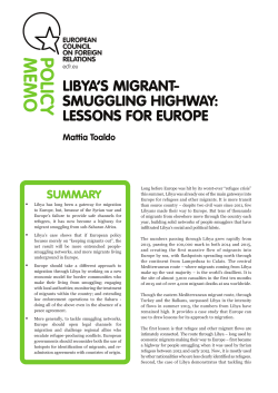 Libya`s Migrant-smuggling Highway