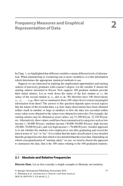 Frequency Measures and Graphical Representation of Data