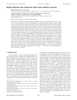 Stable kilohertz rate molecular beam laser ablation sources