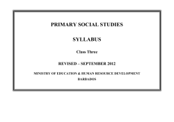 Class Three Syllabus - Media Resource Department