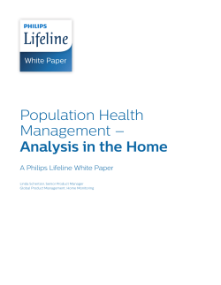 Population Health Management &ndash; Analysis in the