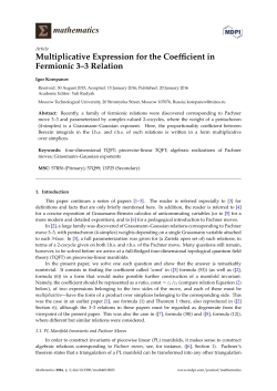 Multiplicative Expression for the Coefficient in Fermionic 3&ndash;3 Relation