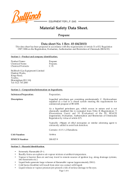msds propane - Bullfinch Gas