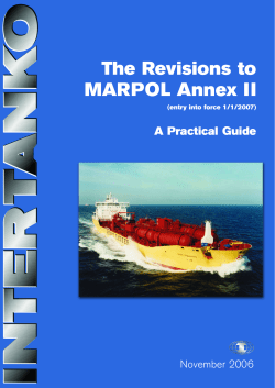 The Revisions to MARPOL Annex II