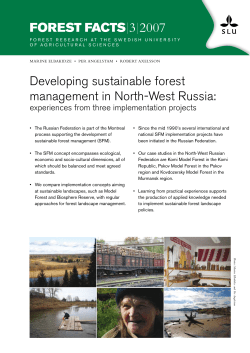 Developing sustainable forest management in North-West