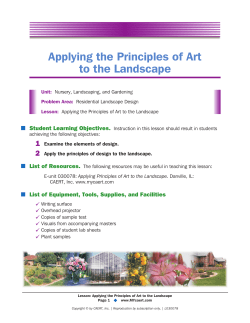 Applying the Principles of Art to the Landscape