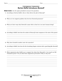 Beowulf - TeacherWeb