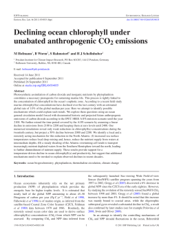 Declining ocean chlorophyll under unabated anthropogenic CO2