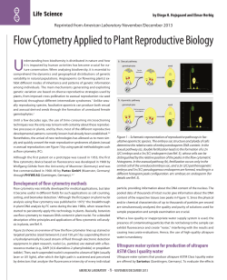 Flow Cytometry Applied to Plant Reproductive Biology