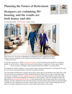 Planning the Future of Retirement AARP Magazine 2016