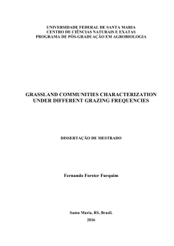 grassland communities characterization under different