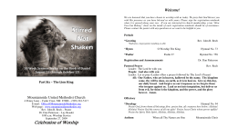 Stirred Not Shaken - Mountainside United Methodist Church