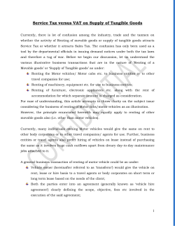 Service Tax versus VAT on Supply of Tangible Goods
