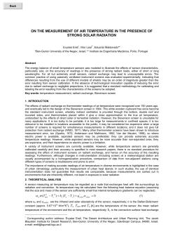 ON THE MEASUREMENT OF AIR TEMPERATURE IN