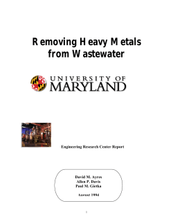 Metal Precip Explained-University of Maryland