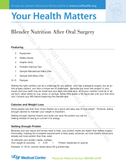 Blender Nutrition After Oral Surgery
