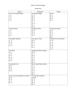 Grade 7 Practice Passages Answer Key Fiction Nonfiction Poetry