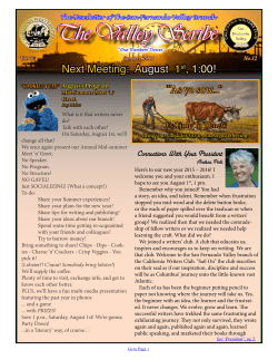 The Valley Scribe The Valley Scribe - CWC