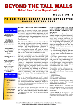 PWSL Newsletter March 2010 - Prison Watch Sierra Leone