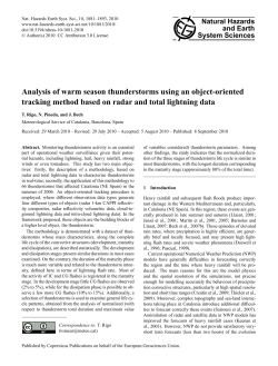 Analysis of warm season thunderstorms using an object
