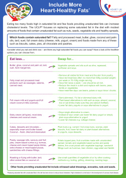 Include More Heart-Healthy Fats