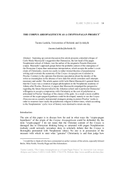 Lankila Corpus Areopagiticum