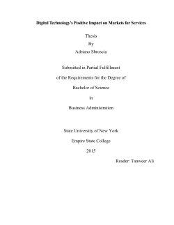 Digital Technology`s Positive Impact on Markets for Services Thesis