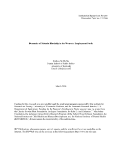 DP 1315-06 - Institute for Research on Poverty
