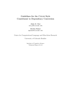 Guidelines for the Clear Style Constituent to Dependency Conversion