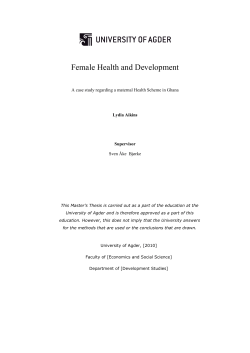 Female Health and Development