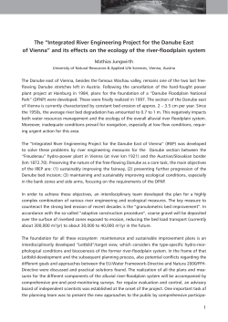 The &ldquo;Integrated River Engineering Project for the Danube East