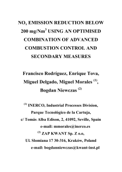 NOx EMISSION REDUCTION BELOW 200 mg/Nm3 USING
