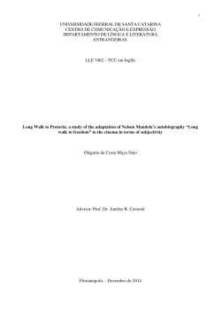 Long Walk to Pretoria: a study of the adaptation of Nelson Mandela`s