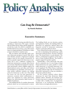 Can Iraq Be Democratic?