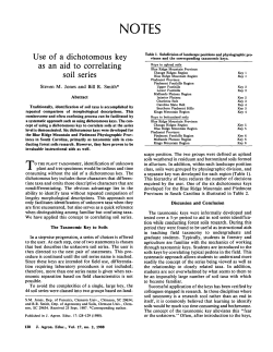 Use of a dichotomous key as an aid to correlating soil series.