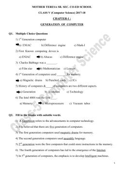 MOTHER TERESA SR. SEC. CO-ED SCHOOL CLASS V (Computer